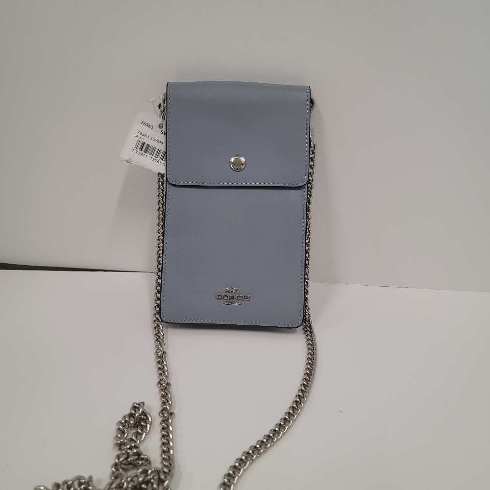 Coach Stone Blue Snap Phone Cross Body